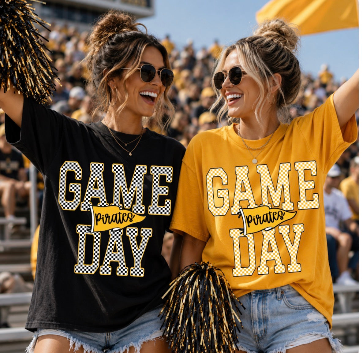 Checkered Game Day  mascot Pennant