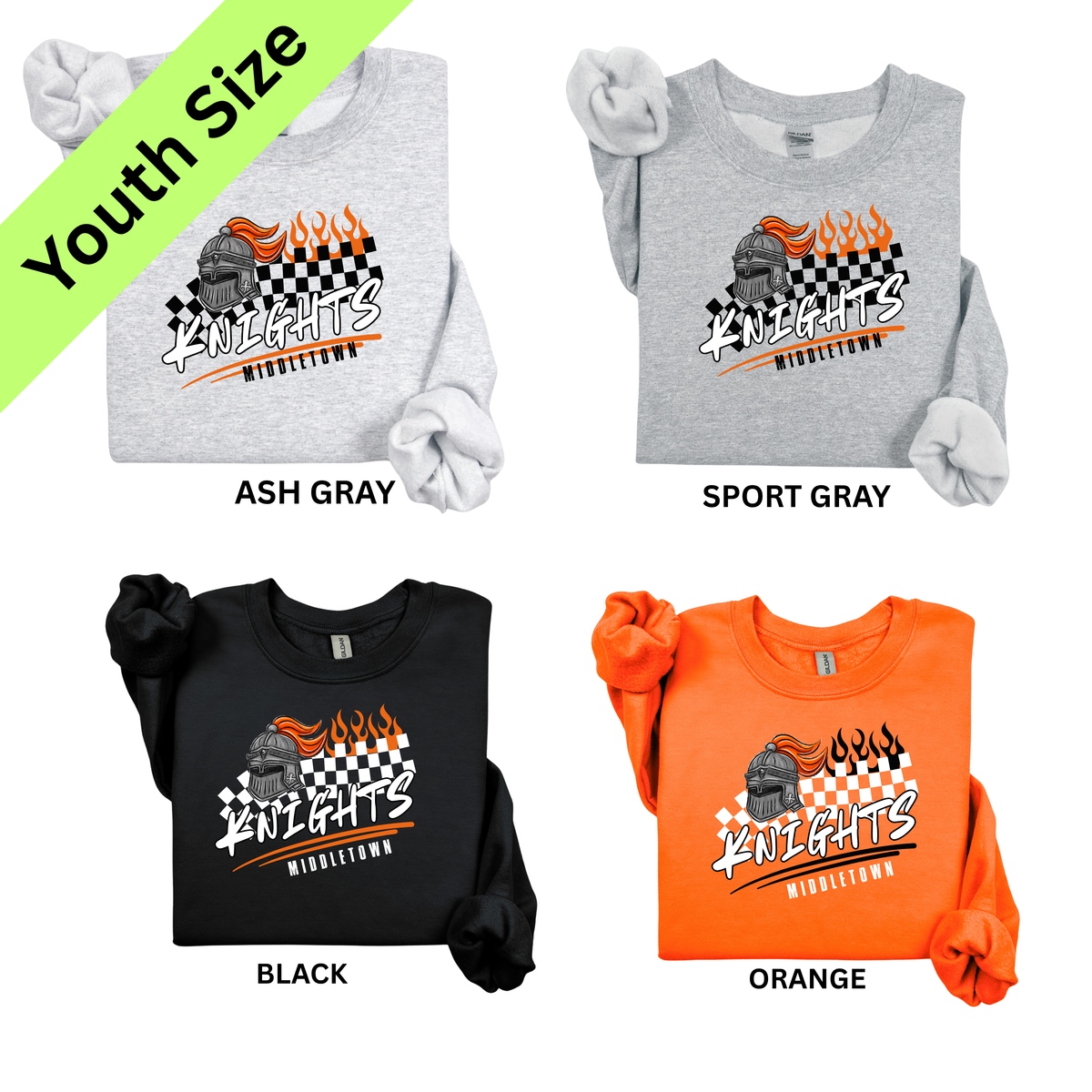 Youth Middletown Knights Flames and Check