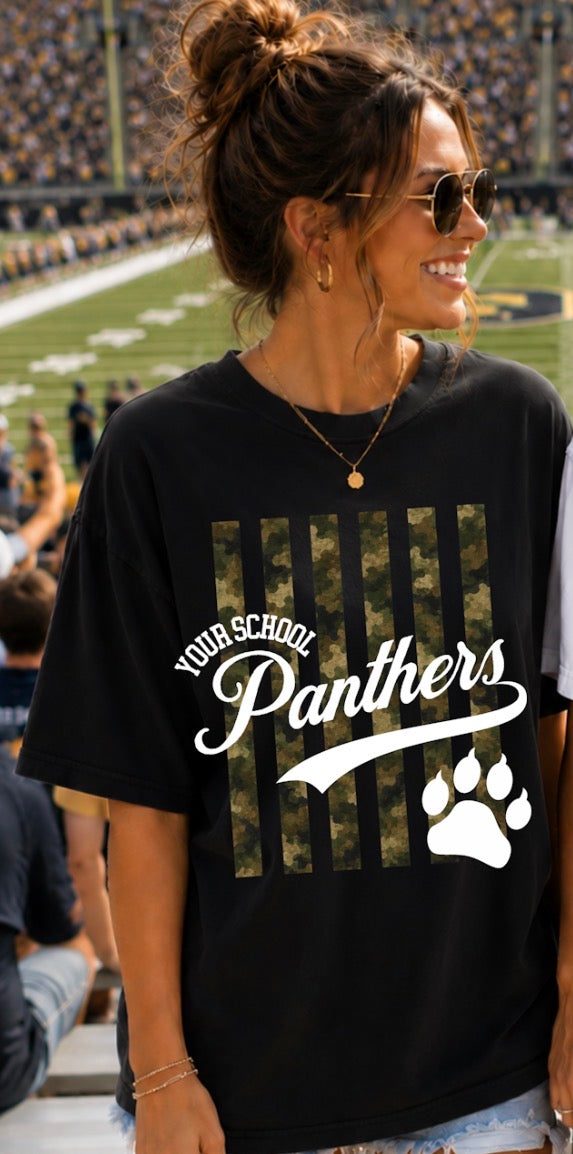 Camo Stripes with Mascot