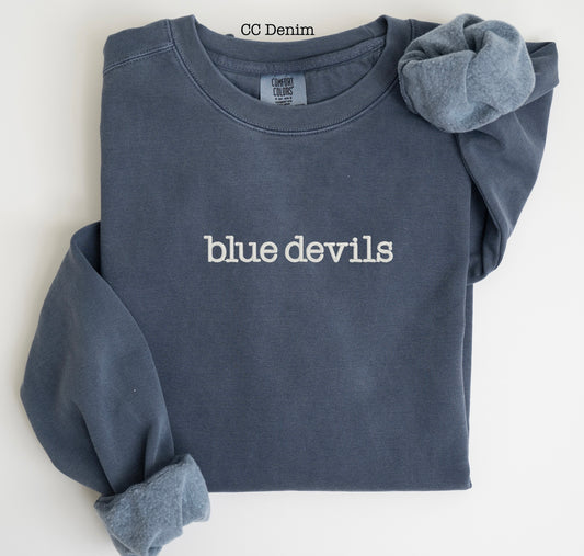 Embrodiered blue devils (cc)