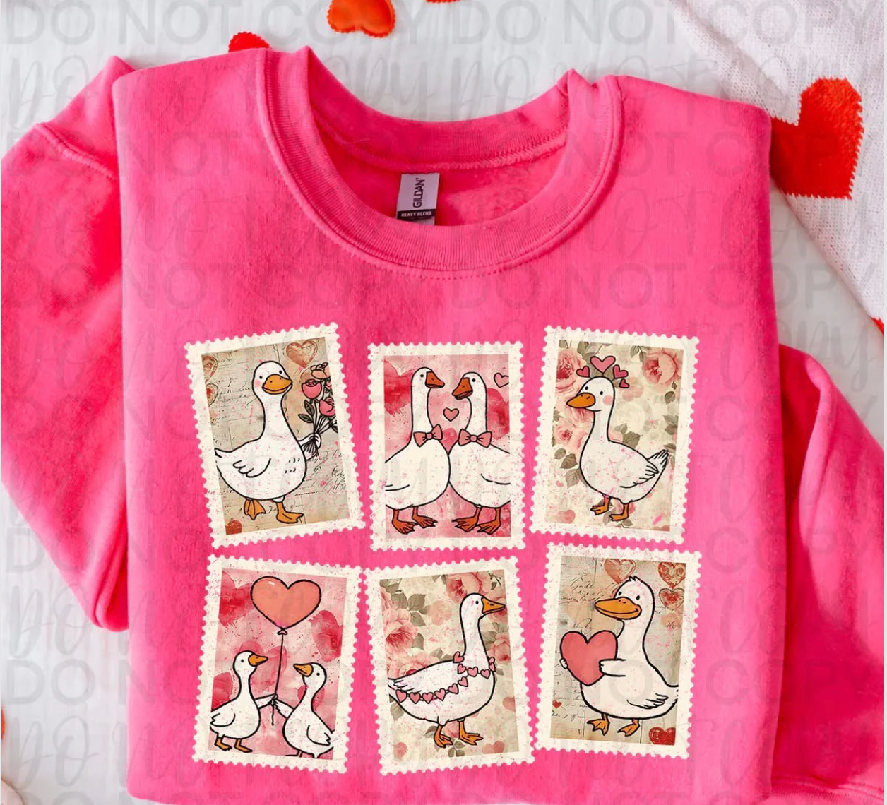 Goose Valentine Stamps