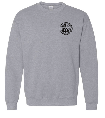 Black logo on chest