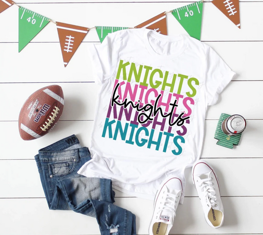 Colorful Knights Stacked