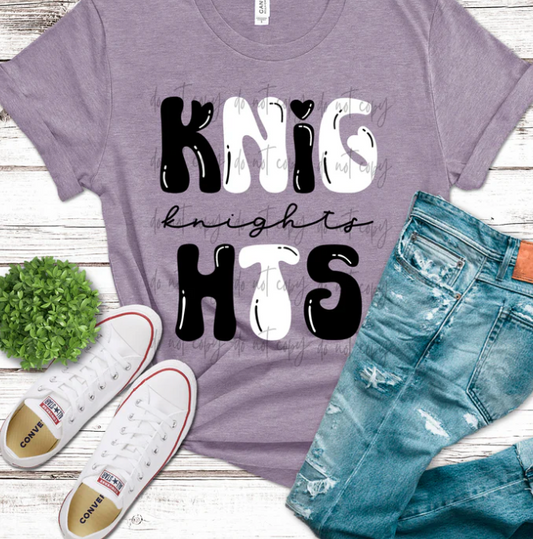 Knights Black And White Bubble