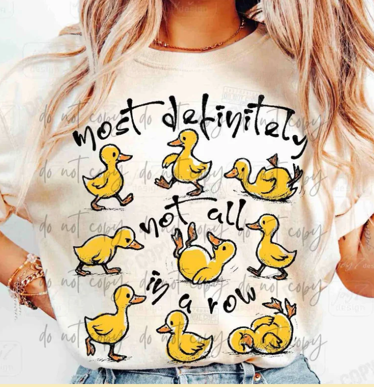 Most Definitely Not All In A Row Ducks