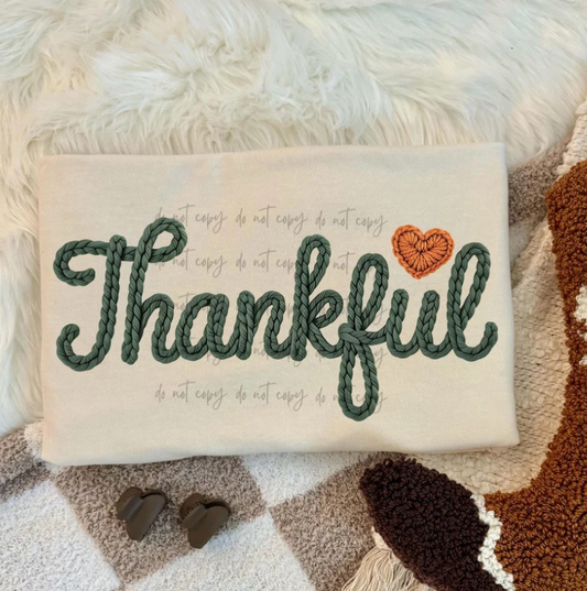 Thankful Faux Yarn Crochet