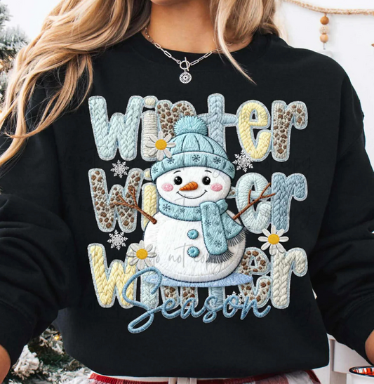 Winter Season Stacked Snowman