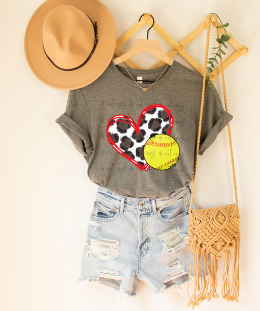 Leopard Heart Softball