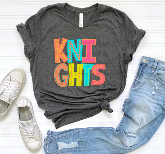 Colorful Line Stitched Knights