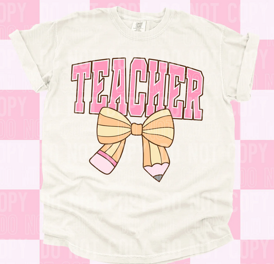 Teacher Pencil Bow