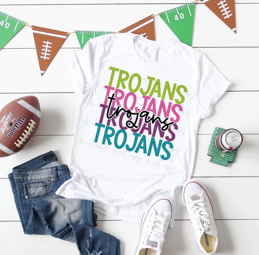 Colorful Trojans Stacked