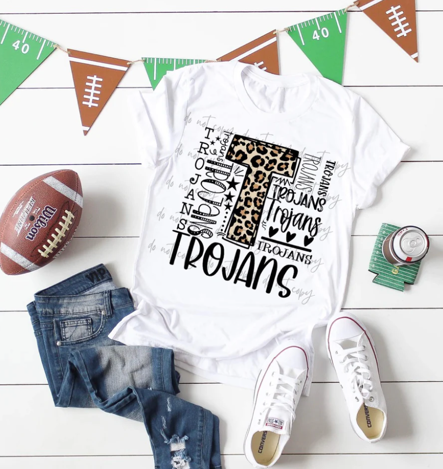 Trojans Leopard Typography