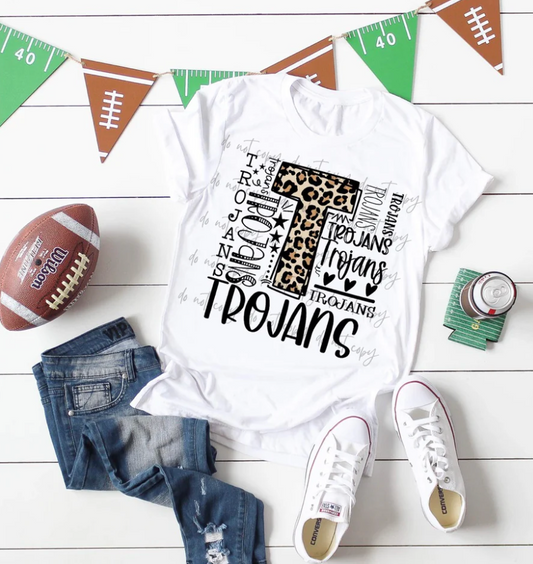 Trojans Leopard Typography