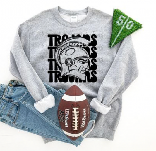 Stacked Mascots Trojans