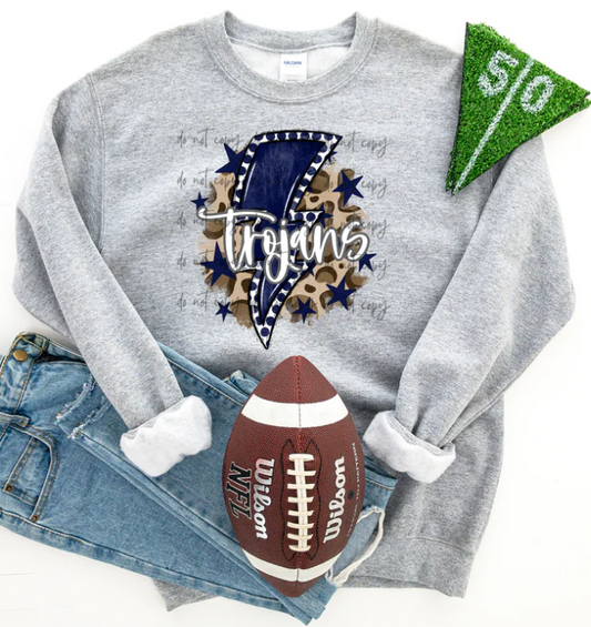 Bright Bolt Trojans Navy