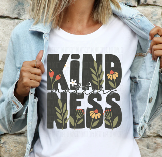 Kindness Matters Green Floral