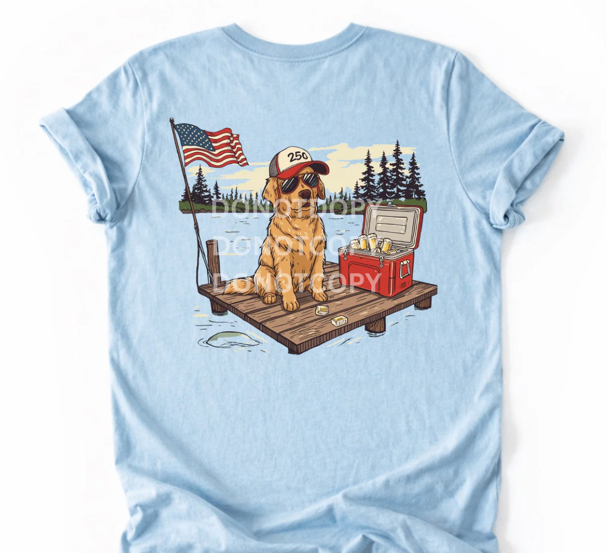 Lake Patriotic Dog
