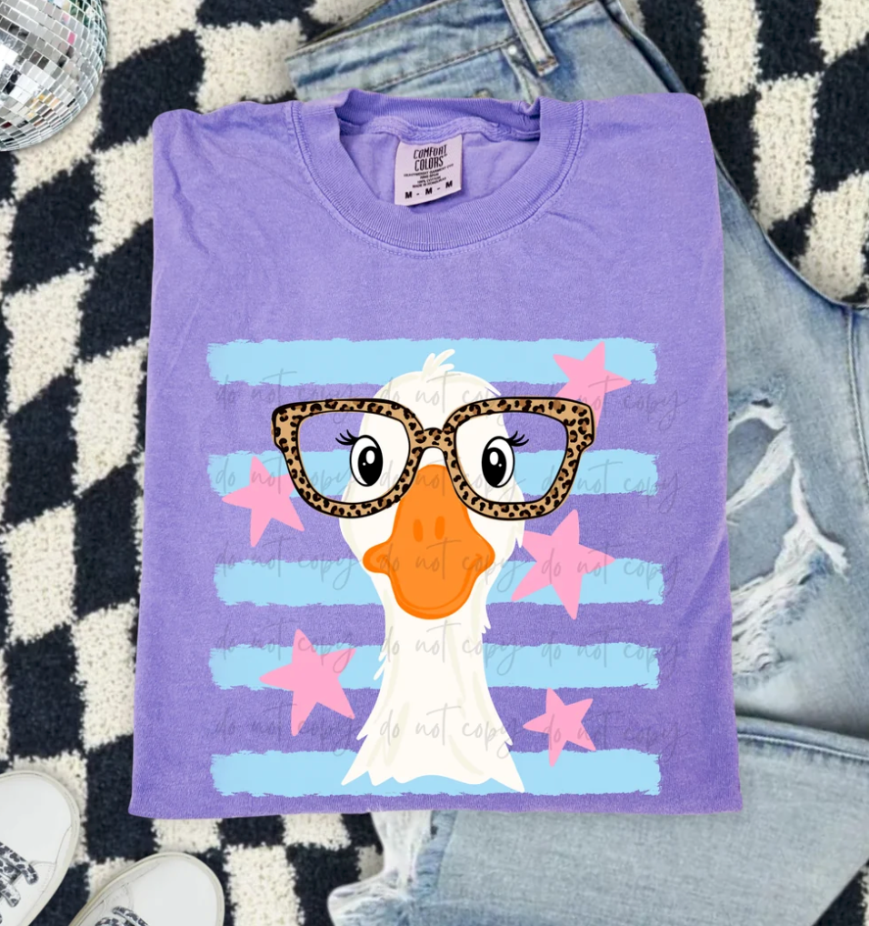 Leopard Glasses Ducks With Stars Stripes