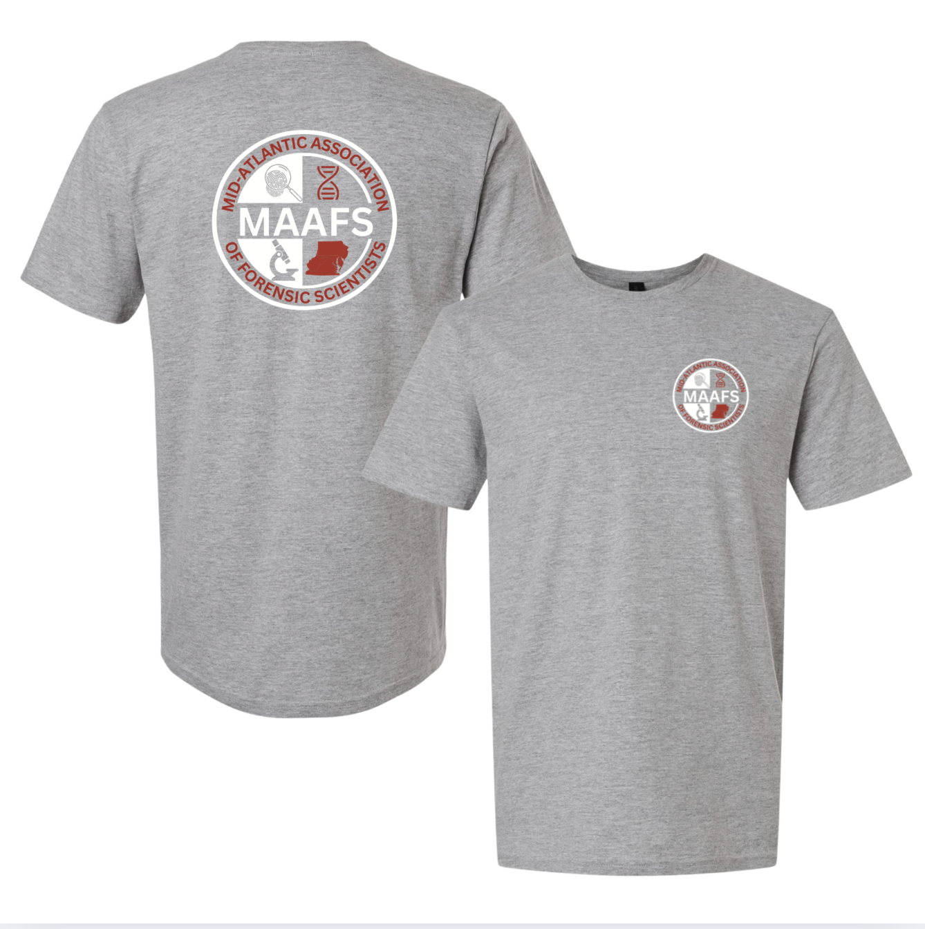 White and Red Logo on Chest & Back