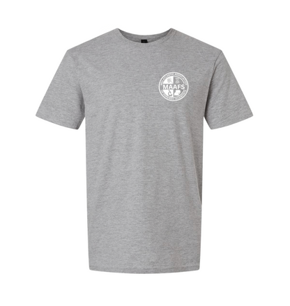 White logo on chest
