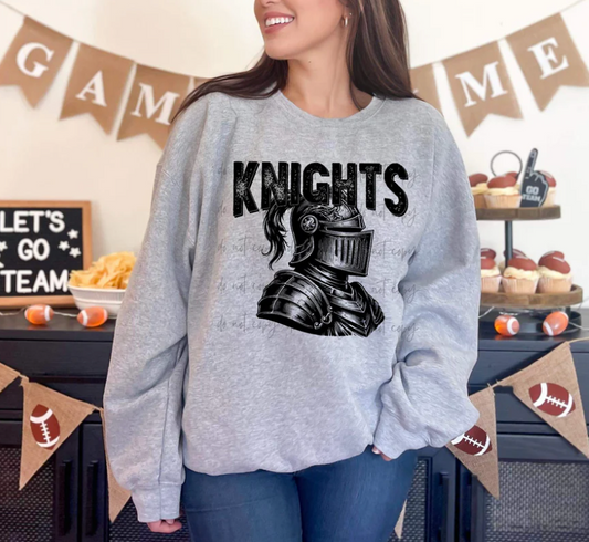Knights BW Mascot