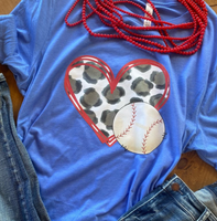 Baseball Leopard Heart